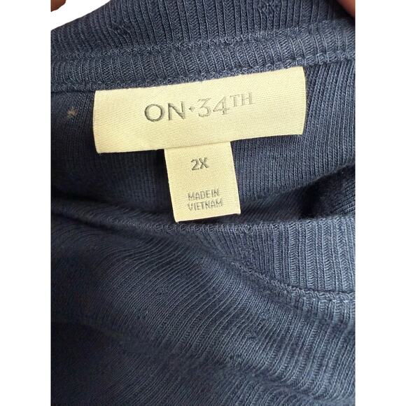 Macy's On 34th St. Plus Slub Top 2X Relaxed Fit NEW # G693 - Picture 6 of 7